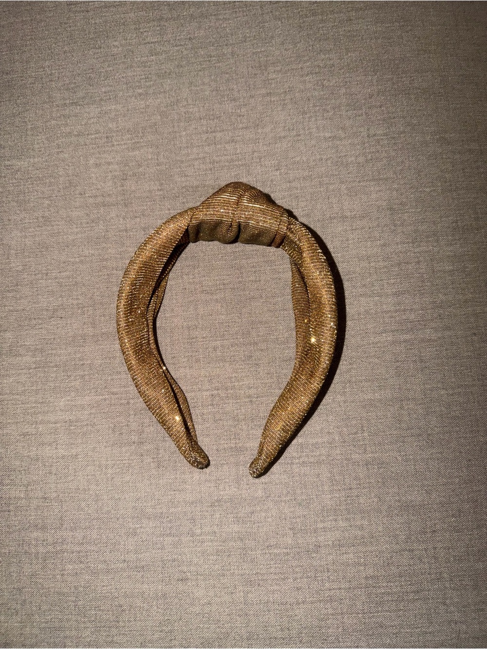 Anthropologie Gold Metallic Knotted Headband